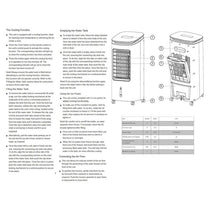 Black & Decker Portable 2-In-1 Air Cooler 15 Litre 3 Modes 3 Speed Settings 65W Remote Control - White
