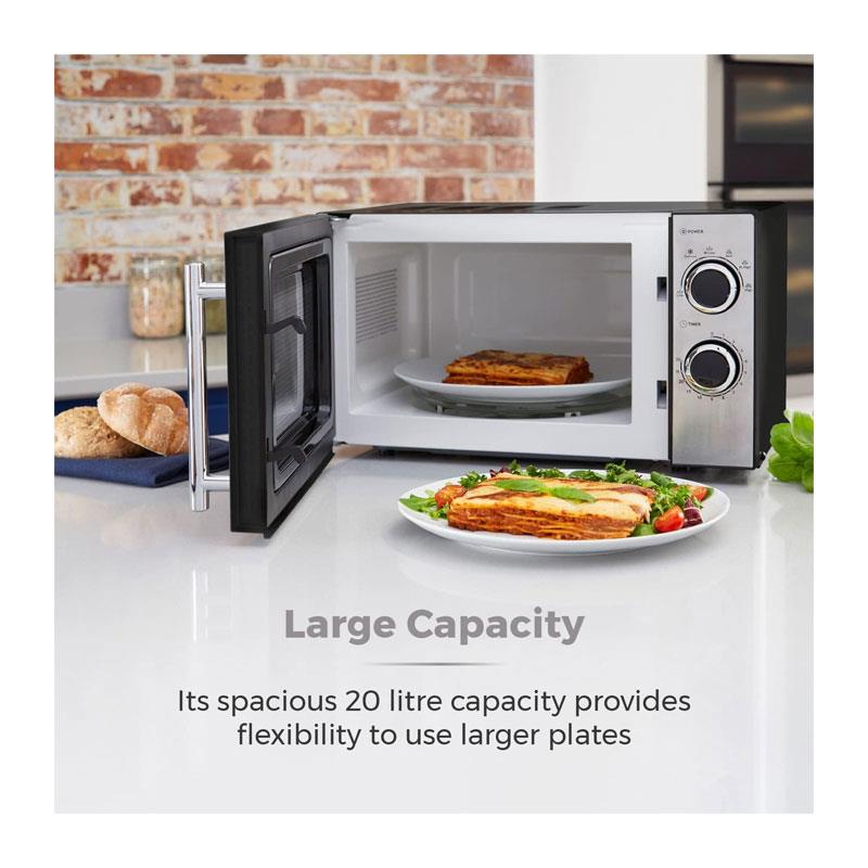 Tower Manual Microwave 20 Litres 800W 5 Power Levels 30 Minute Timer - Black Secondary image