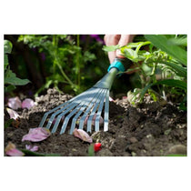 Gardena Comfort Hand Rake Corrosion-Resistant Ergonomic Handle - Blue