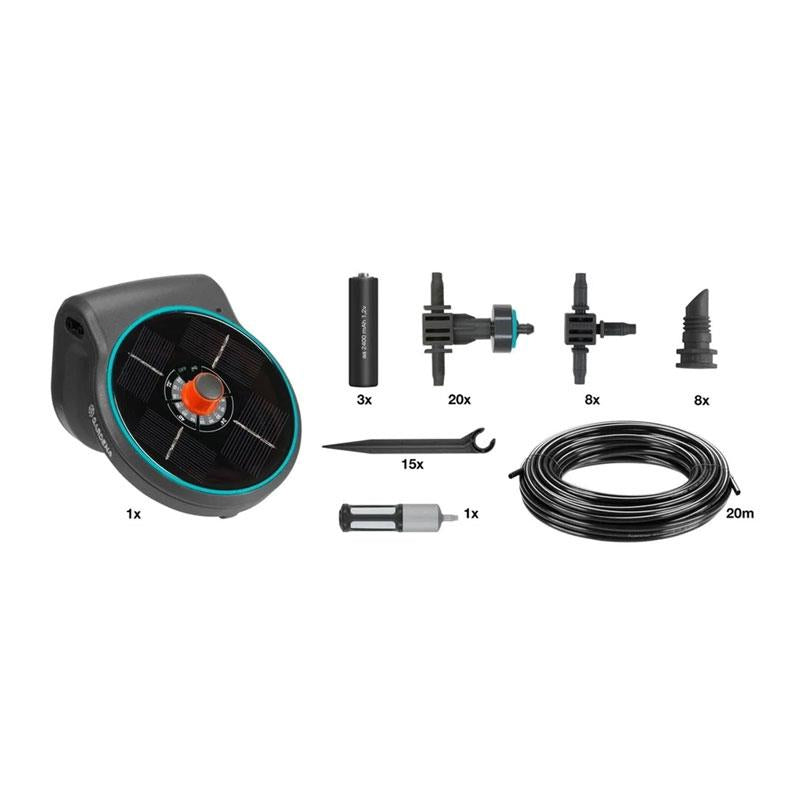 Gardena AquaBloom Solar Automatic Watering Solution - Grey/Black