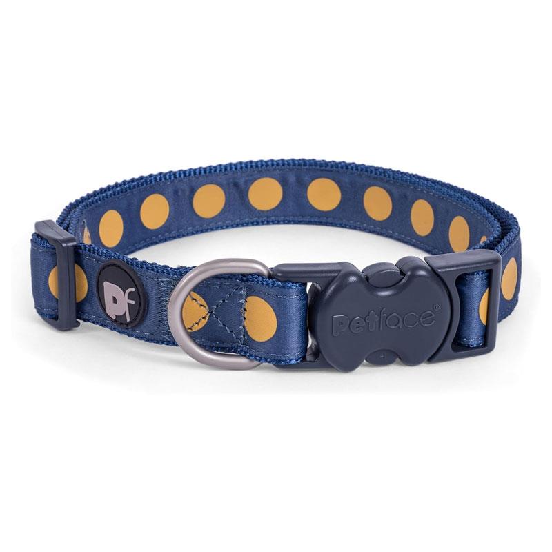 Petface Spot Dog Collar Medium Ocra Bold