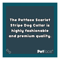 Petface Scarlet Stripe Pattern Dog Collar Medium Red