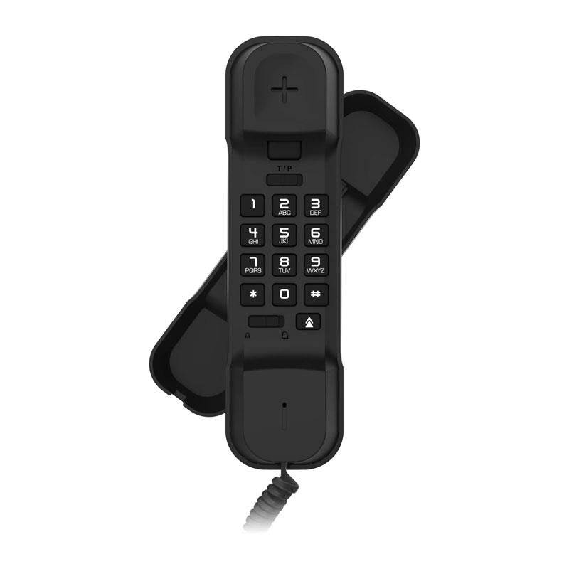 Alcatel T06 Ultra Compact Corded Trimline Phone - Black