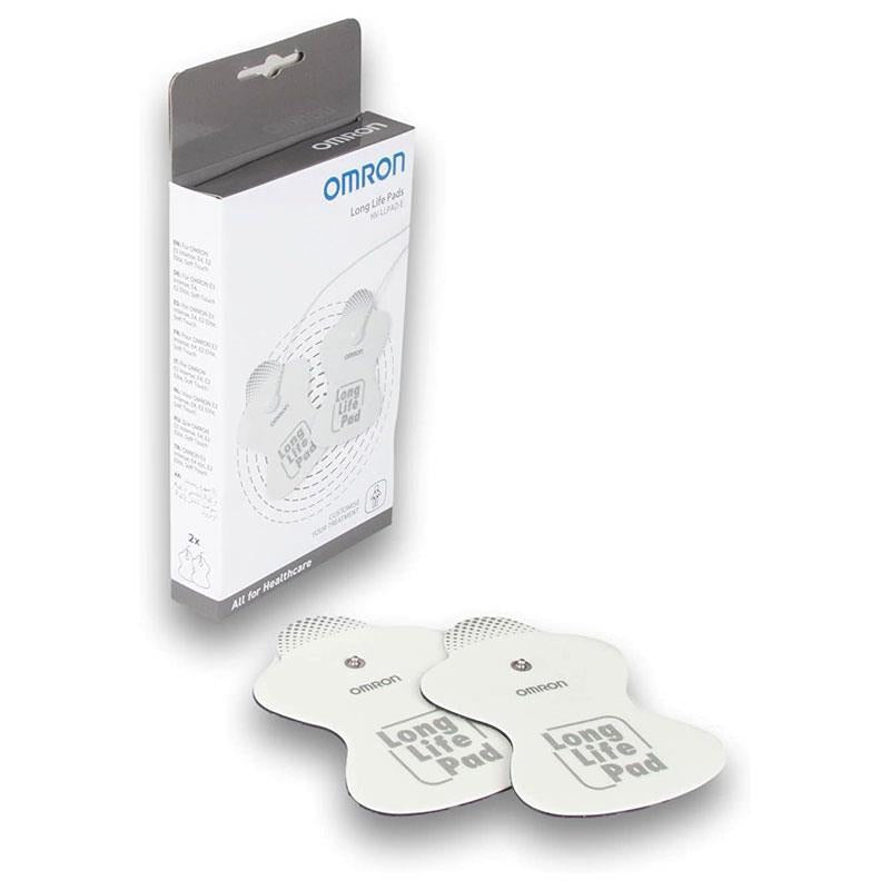 Omron Long Life Replacement Pads HV-LLPAD-E Pain Reliever Reusable TENS Machine Pads - White