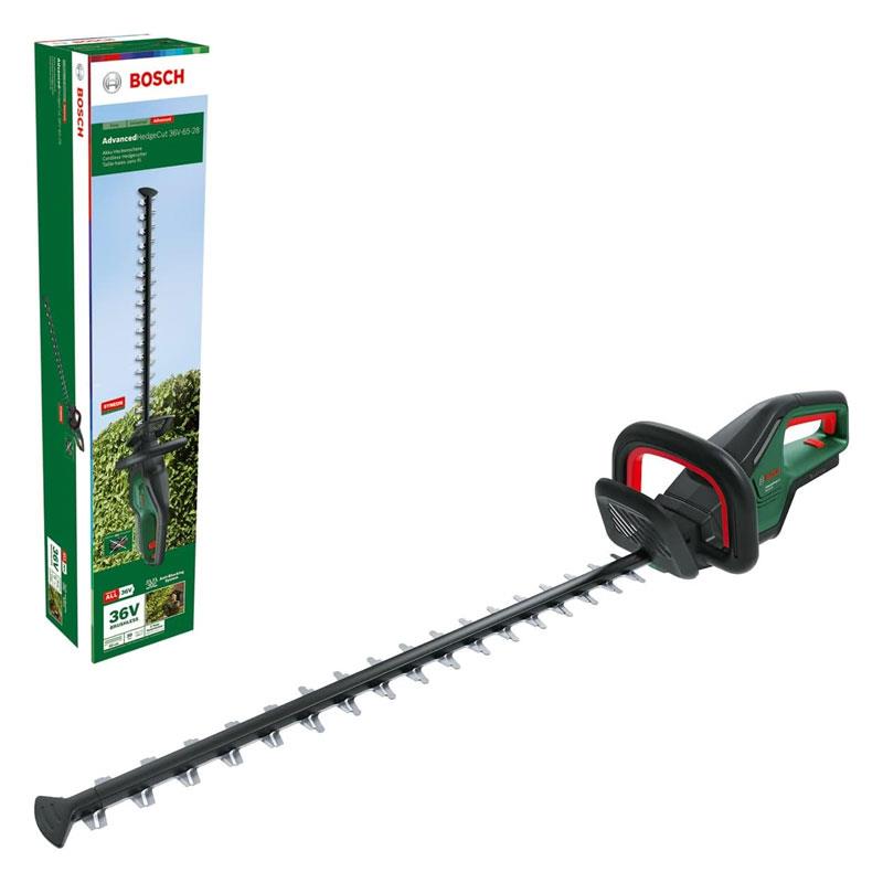 Bosch AdvancedHedgeCut 36V-65-28 Cordless Hedgecutter 2.0 Ah Battery & AL 36V-20 Charger - Classic Green