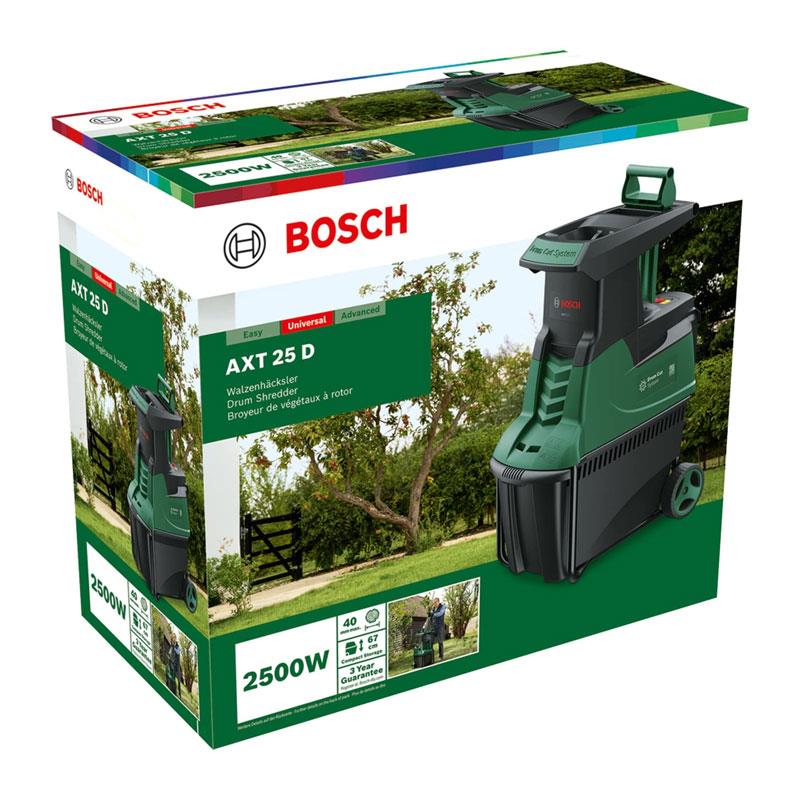 Bosch AXT 25 D Corded Brushless Quiet Shredder 240V - Classic Green
