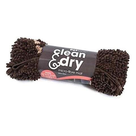 Petface Clean And Dry Microfibre Mat 80 x 55cm Grey