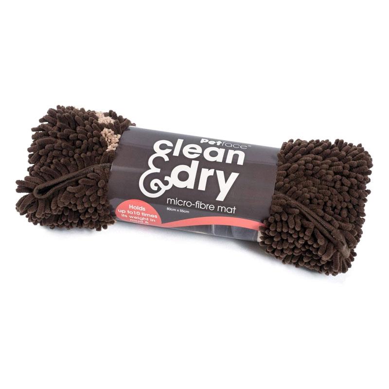 Petface Clean And Dry Microfibre Mat 80 x 55cm Grey Secondary image