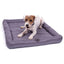 Petface Water Resistant Memory Foam Dog Bolster Mattress Crate Bed Large - Grey