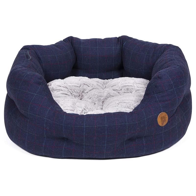 Petface Oval Dog Bed Medium 60 x 65 x 22 cm Midnight Tweed