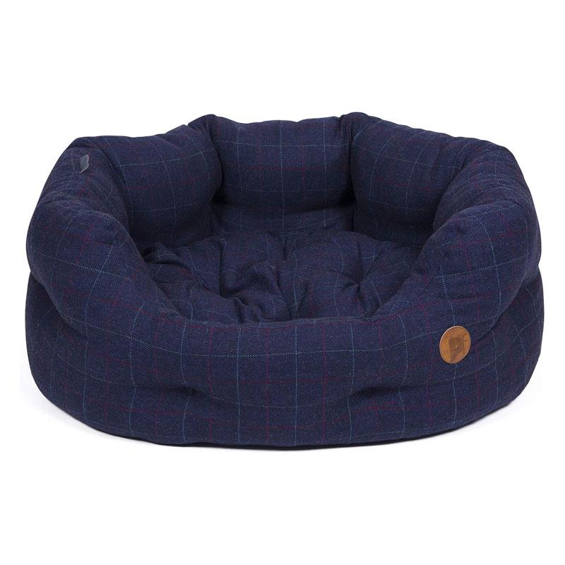 Petface Oval Dog Bed Medium 60 x 65 x 22 cm Midnight Tweed