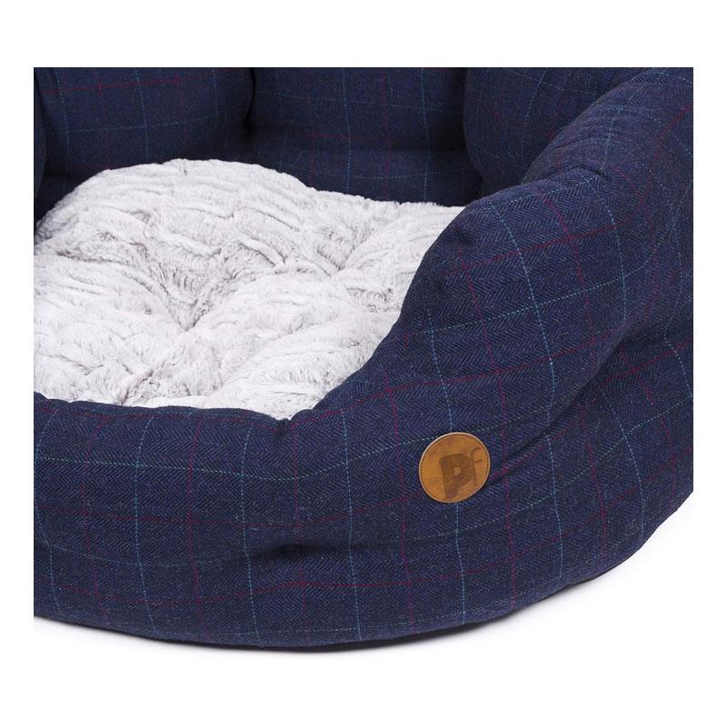 Petface Oval Dog Bed Medium 60 x 65 x 22 cm Midnight Tweed