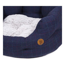 Petface Oval Dog Bed Medium 60 x 65 x 22 cm Midnight Tweed