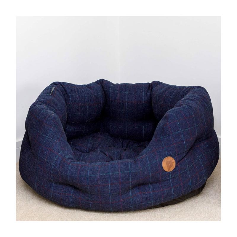 Petface Oval Dog Bed Medium 60 x 65 x 22 cm Midnight Tweed