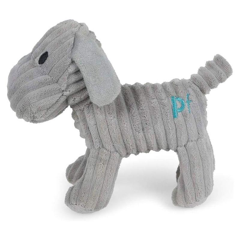 Petface Little Freddi Cord Plush Puppy Dog Toy Grey