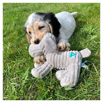 Petface Little Freddi Cord Plush Puppy Dog Toy Grey