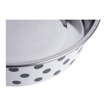 Petface Spots Deli Dog Bowl 21cm Grey And White