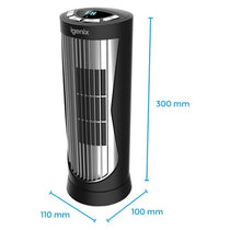 Igenix 12 Inch Digital Mini Tower Fan With 3 Fan Speed Settings Oscillation And 8 Hour Timer - Black