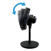 Igenix 12 Inch Pedestal Fan 7 Blades Oscillation 3 Speed Settings - Black