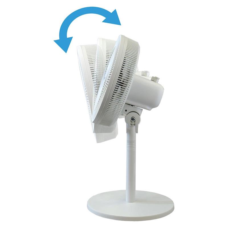Igenix 12 Inch Pedestal Fan 7 Blades Oscillation 3 Speed Settings - White