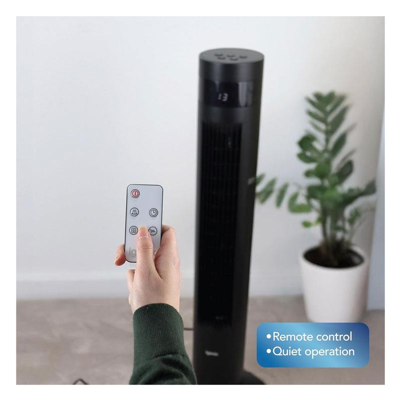 Igenix 43 Inch Digital Tower Fan 3 Speed Settings Remote Control - Black