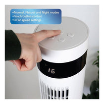 Igenix 43 Inch Digital Tower Fan 3 Speed Settings Remote Control - White