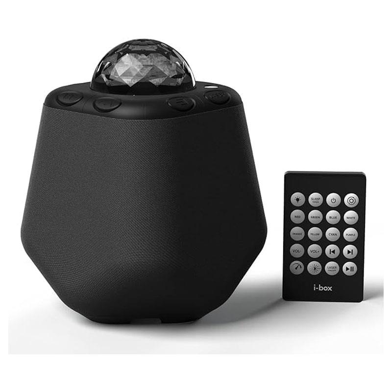 i-box Astral Galaxy Projector & Bluetooth Speaker 15 Lighting Modes 2x 3W Stereo Remote Control - Black