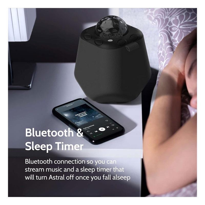 i-box Astral Galaxy Projector & Bluetooth Speaker 15 Lighting Modes 2x 3W Stereo Remote Control - Black