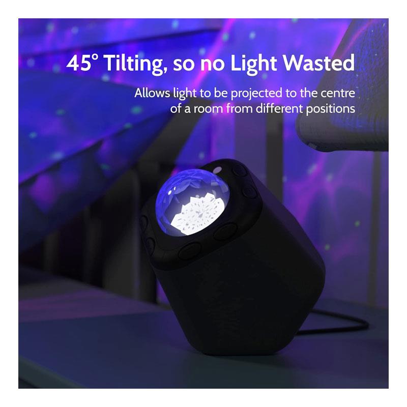 i-box Astral Galaxy Projector & Bluetooth Speaker 15 Lighting Modes 2x 3W Stereo Remote Control - Black