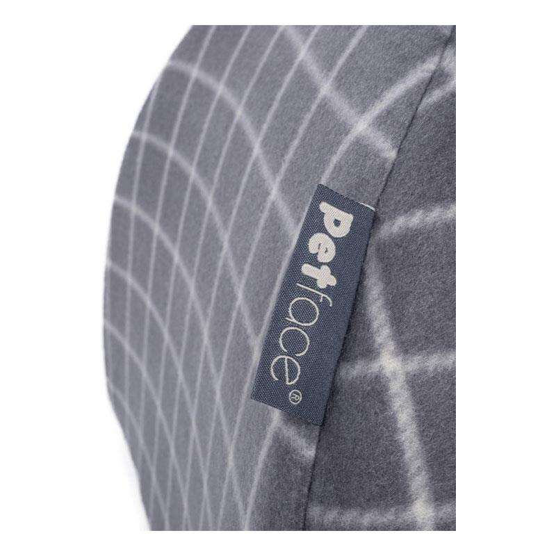 Petface Window Pane Check Soft And Cosy Igloo Cat Bed Grey Secondary image