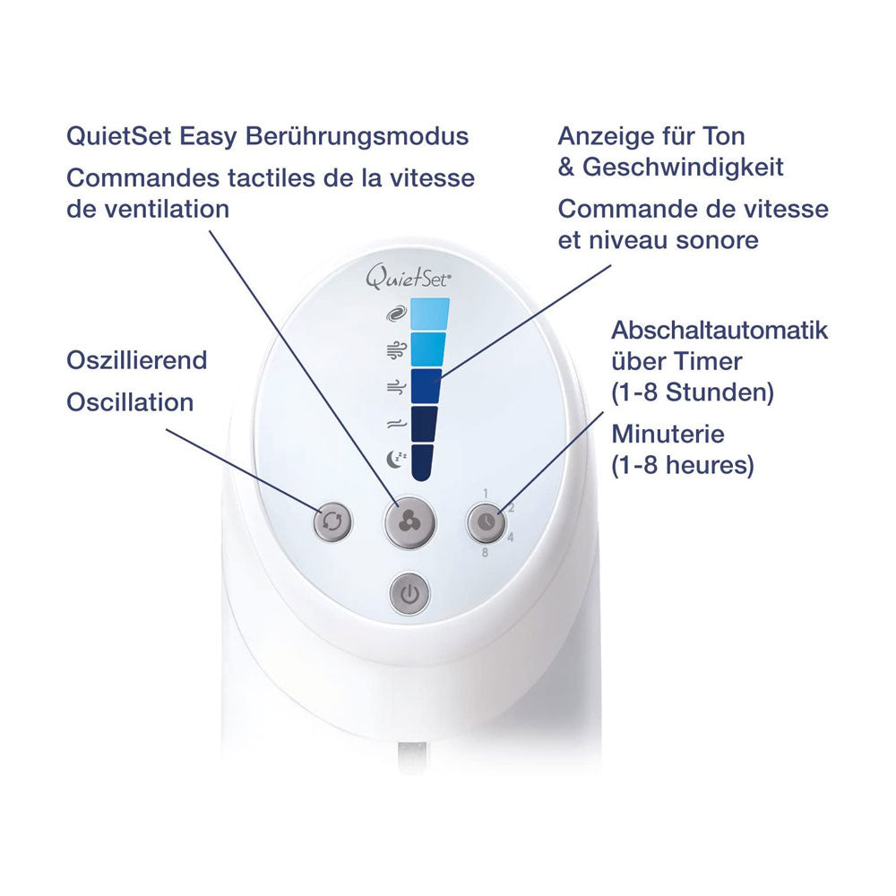 Honeywell Quiet Set Tower Fan With Remote Control - White