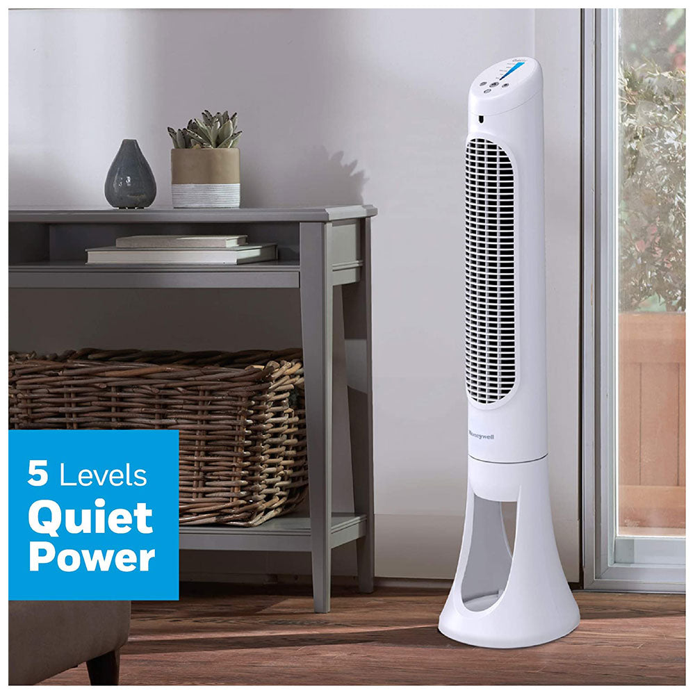 Honeywell Quiet Set Tower Fan With Remote Control - White