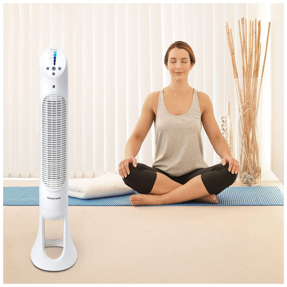 Honeywell Quiet Set Tower Fan With Remote Control - White
