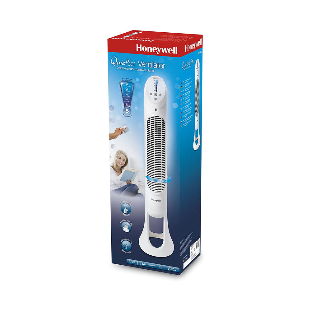 Honeywell Quiet Set Tower Fan With Remote Control - White