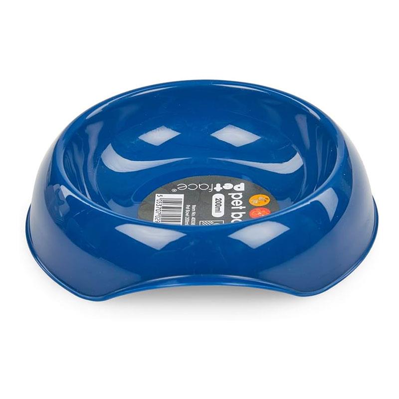 Petface Single Cat Feeding Bowl 200ml Blue/Grey