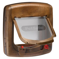 PetSafe Staywell Deluxe Magnetic Cat Flap 4 Way Locking Selective Entry Brown/Woodgrain