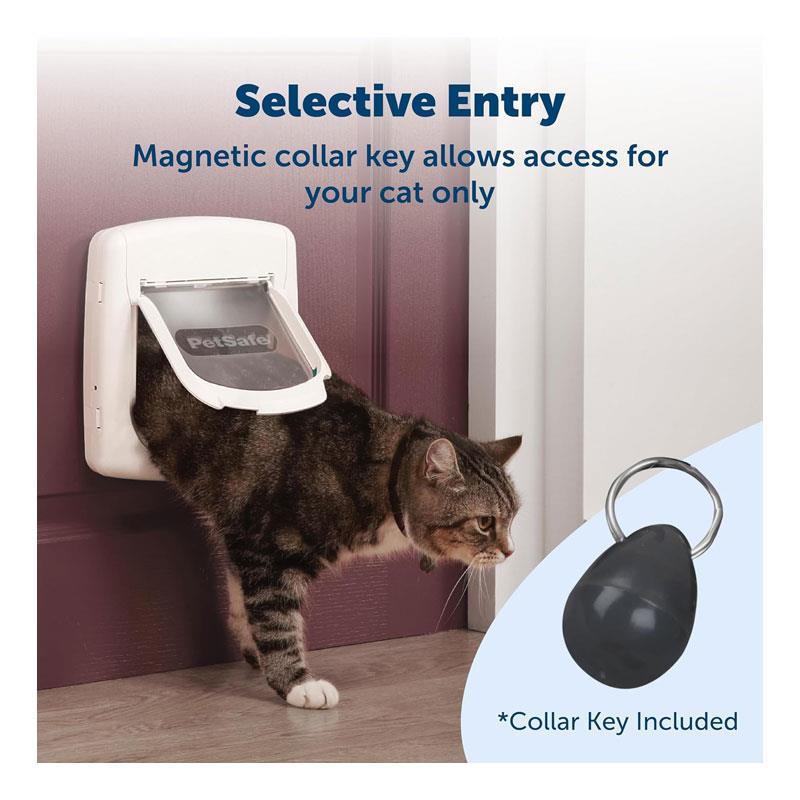 PetSafe Staywell Deluxe Magnetic Cat Flap 4 Way Locking Selective Entry Brown/Woodgrain