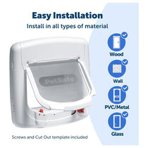 PetSafe Staywell Deluxe Magnetic Cat Flap 4 Way Locking Selective Entry Brown/Woodgrain