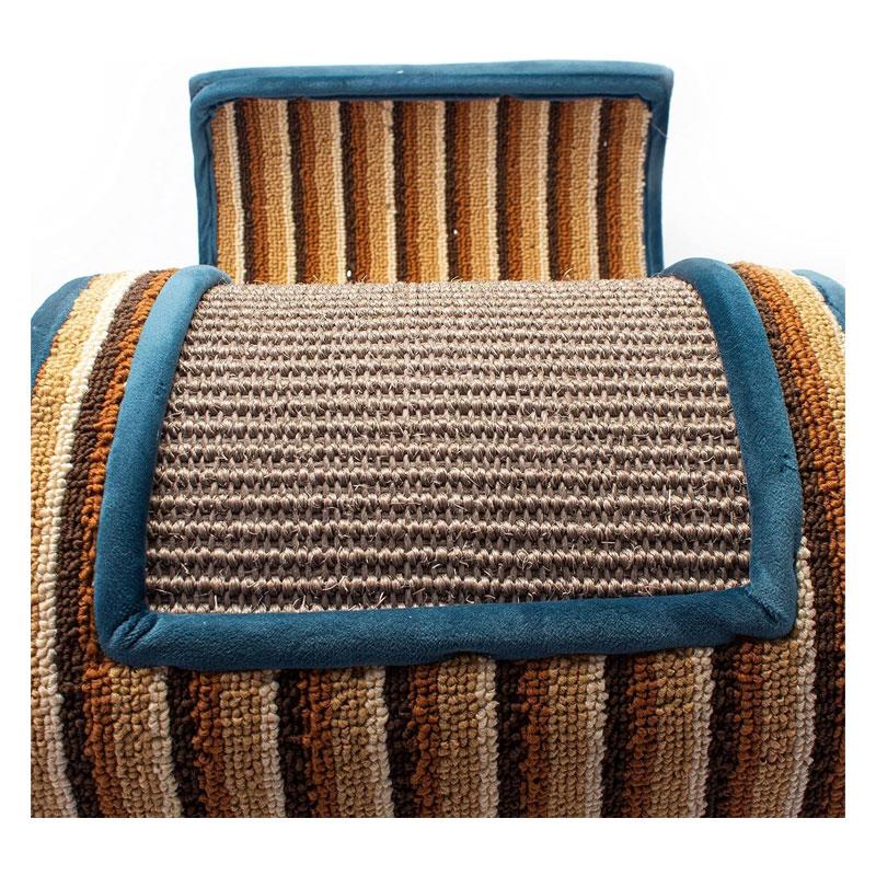Petface Catkins Wave Cat Scratcher With Ball Toy And Feather - Grey