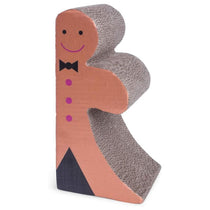 Petface Gingerbread Man Cardboard Cat Scratcher Small Breeds Brown