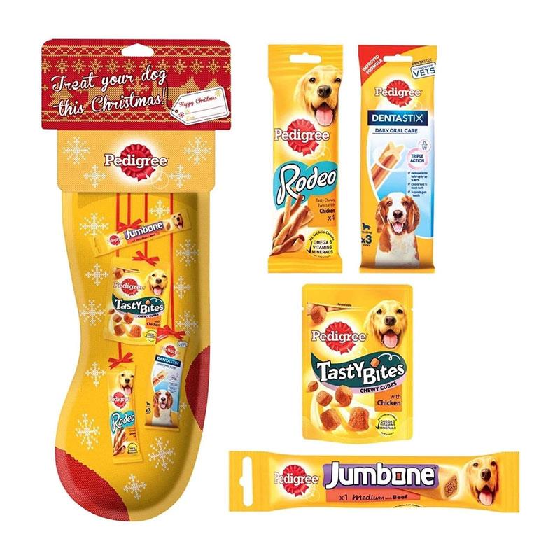 Pedigree Christmas Dog Stocking Mixed 375g With Treat And A Toy