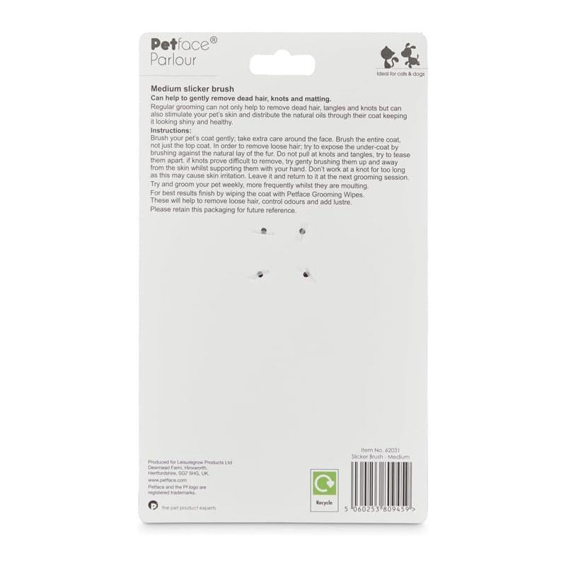 Petface Slicker Brush Medium For Dogs Puppies Cats Pet Grooming