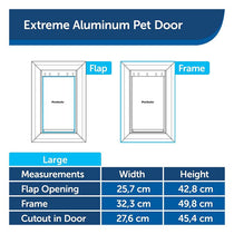 PetSafe Staywell Aluminium Pet Door Dog And Cat Flap Large White