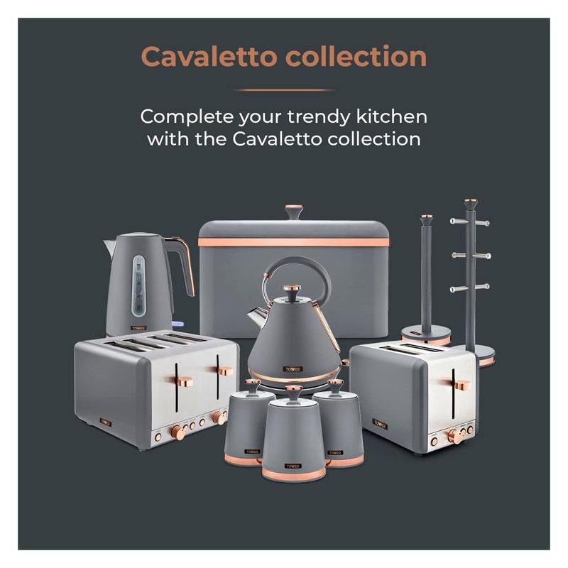 Tower Cavaletto 5 Piece Cookware Set 16cm 18cm 20cm Saucepans 24cm 28cm Frying Pans - Grey & Rose Gold Secondary image