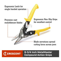 Wiss M-3R Metalmaster Compound Snips Straight Or Curves 248mm