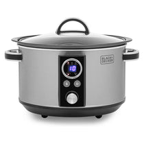 Black & Decker Digital Slow Cooker Stainless Steel 320W 6.5 Litre Silver
