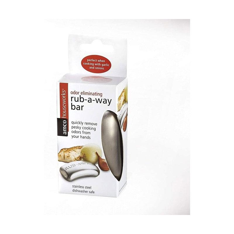 KitchenCraft MasterClass Odour-Eliminating Rub-A-Way Bar Stainless Steel - Silver