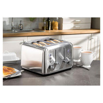 Daewoo Kensington 4 Slice Toaster Stainless Steel 1800W Silver