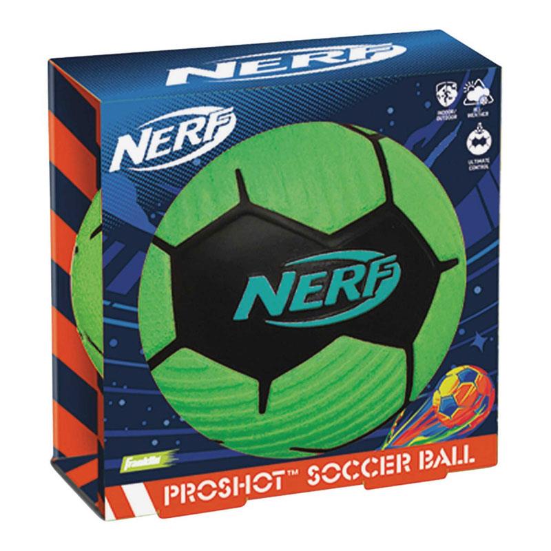 Nerf Proshot Foam Soccer Ball Ball Size 7 - Green/Black Main image