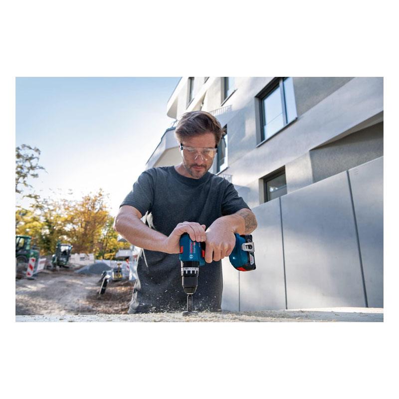 Bosch Professional GSB 18V-45 18V Cordless Impact Drill Driver 2 X GBA 2.0Ah Batteries Charger L-BOXX Blue